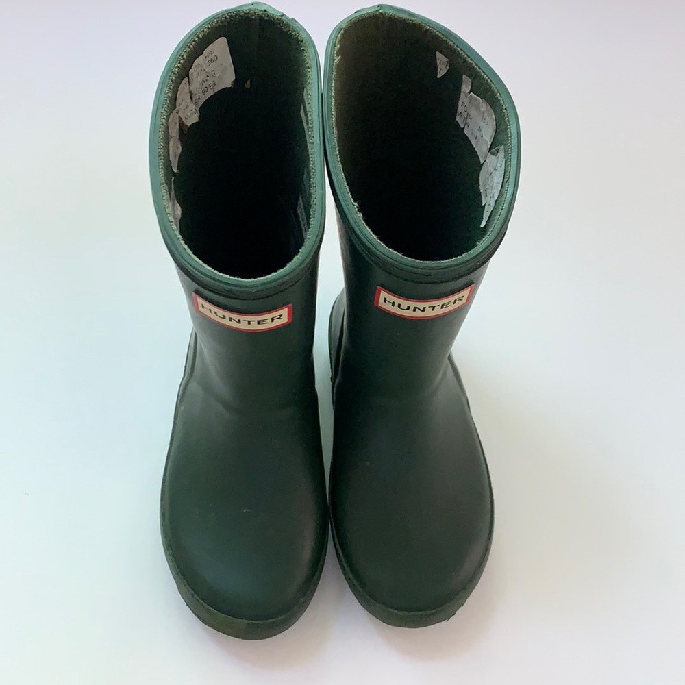 Hunter green classic rain boots